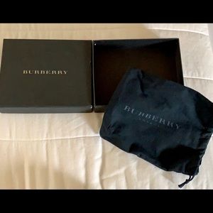 Burberry small wallet box and dust cover.